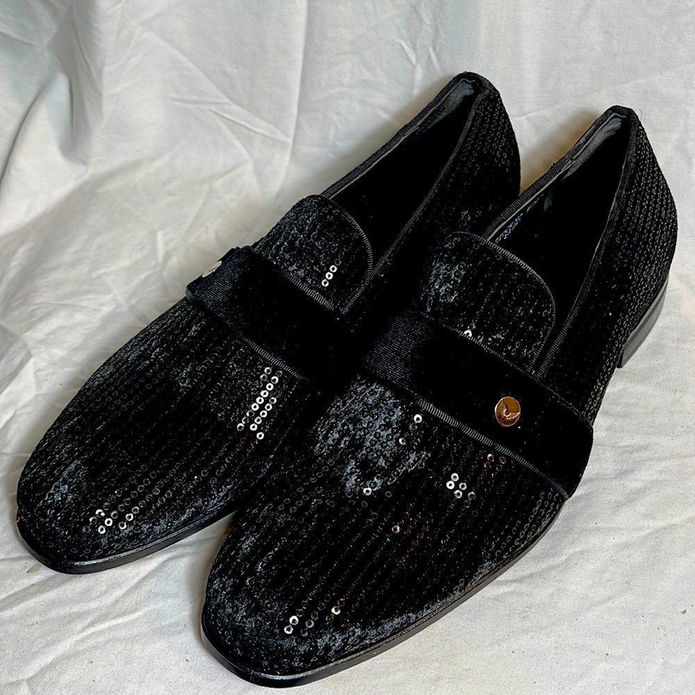 BLACK SEQUINED DRESS SHOE 👞